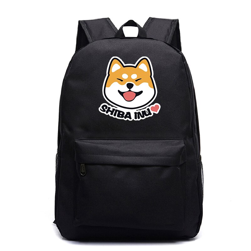 Mochila divertida de Shiba Inu para hombre y mujer, morral escolar con bonito para estudiantes, mochila para portátil de viaje: 10