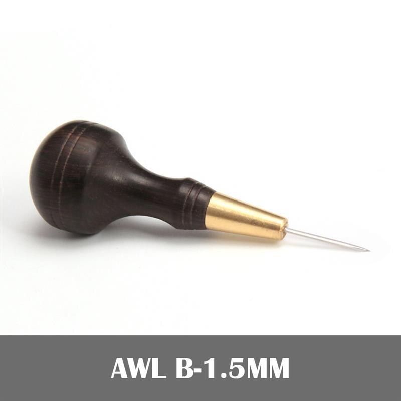 Diamond-shaped blade cutter sewing awl cutting leather wooden handle cutting leather craft sewing tool: Light Green