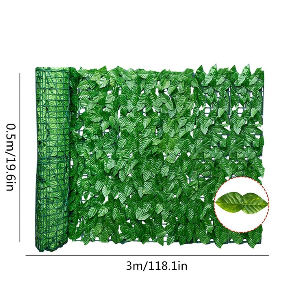 40x120 Inch Artificial Privacy Screen - Realistic Ivy Leaf Fence Panel For Outdoor & Indoor Decor