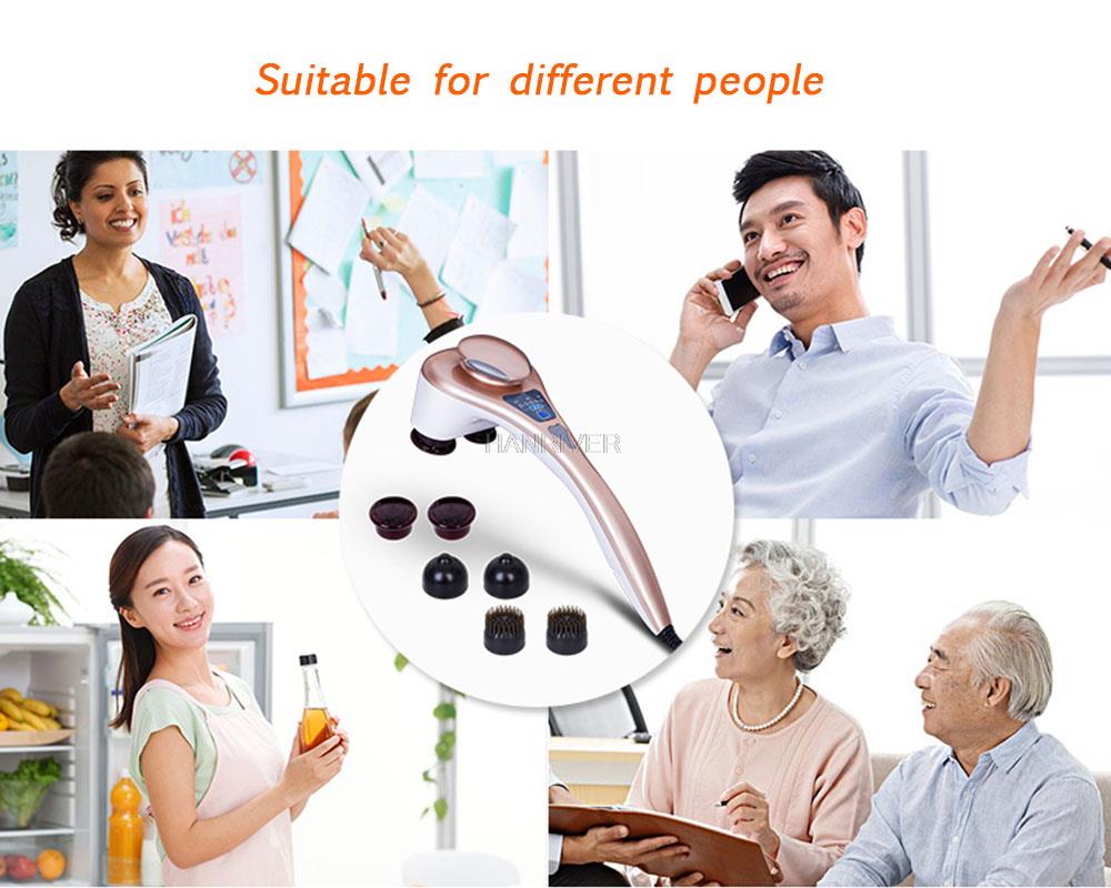 Double slider massage stick dolphin massage device electric cervical vertebra multifunctional the hammer meridiarns internality