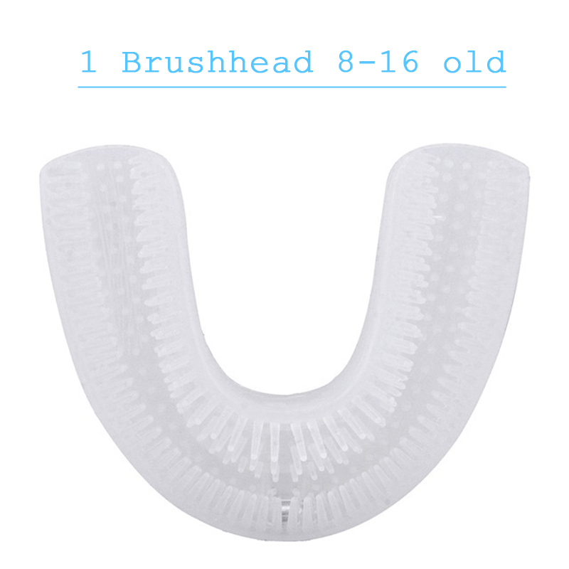 Borstelkop voor 360 Graden Sonic Elektrische Tandenborstel U Type Tanden Whitening Blauw Licht Tandenborstel Vervanging hoofd: 8-16 years old