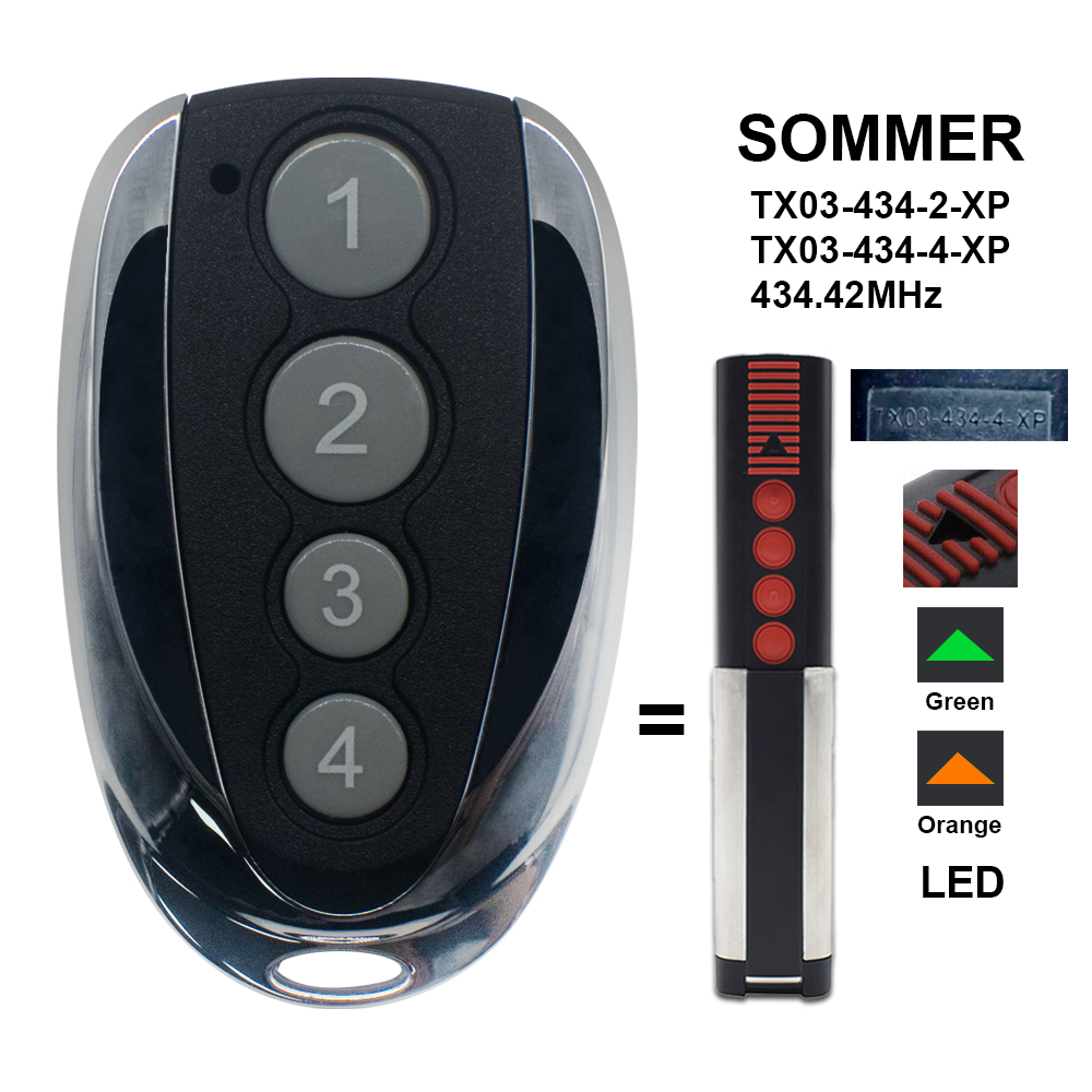 SOMMER TX03-434-4-XP Garage tür fernbedienung 434.42MHz SOMMER TX03 434 4 XP befehl tor Regler schlüssel fob