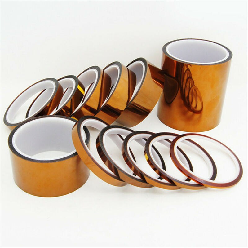 Multifunctionele Duurzame 25mm 100ft Kapton Tape BGA Hoge Temperatuur Hittebestendige Polyimide Goud