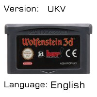 ビデオゲームカートリッジコンソールカード 32 ビット撮影ゲームシリーズ任天堂 gba: Wolfenstein 3D UKV