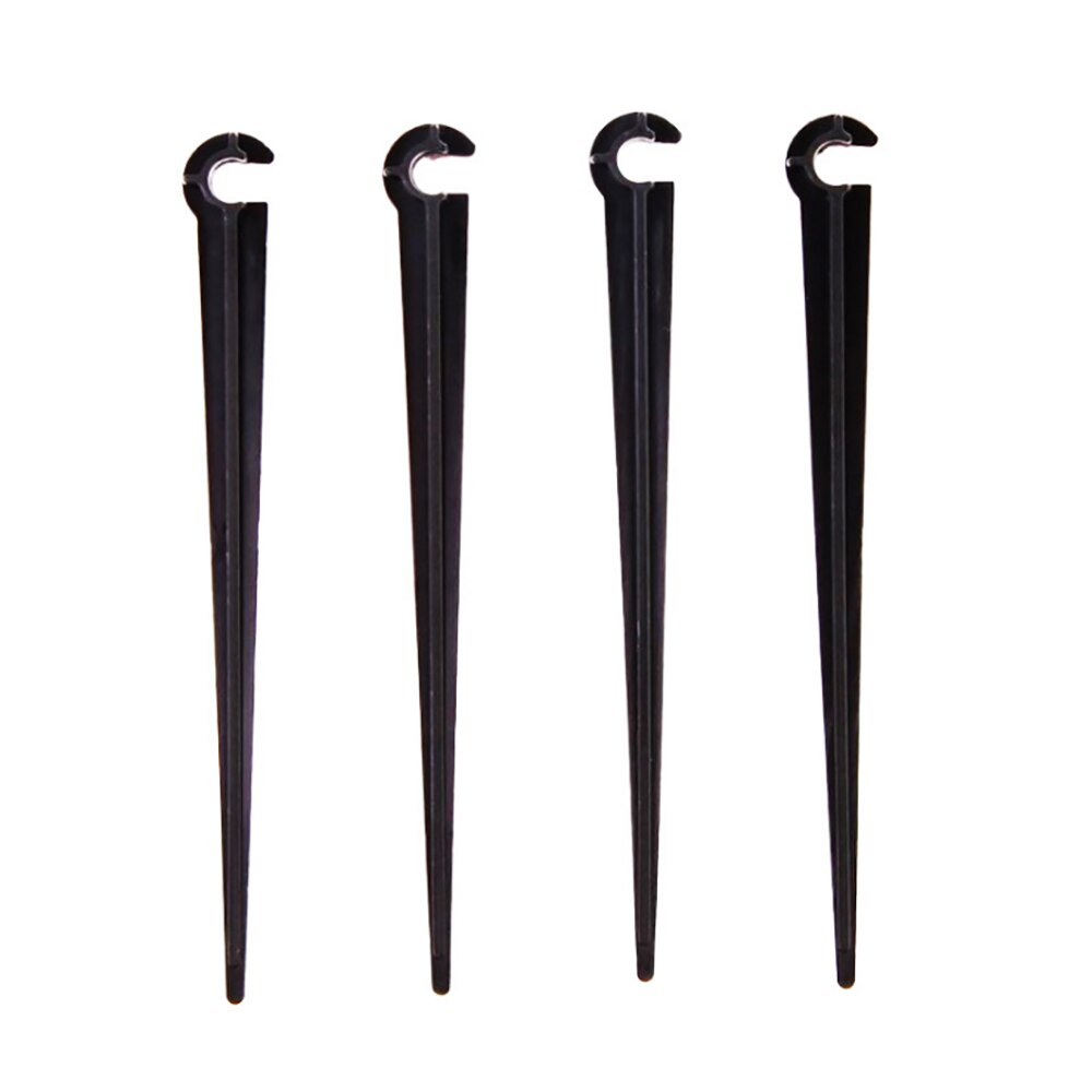 50 stk hageutstyr 1/4 ' krok faste stammestøtteholdere staker til 4/7mm slanger drypp vanningsarmatur vanning drypper emitter