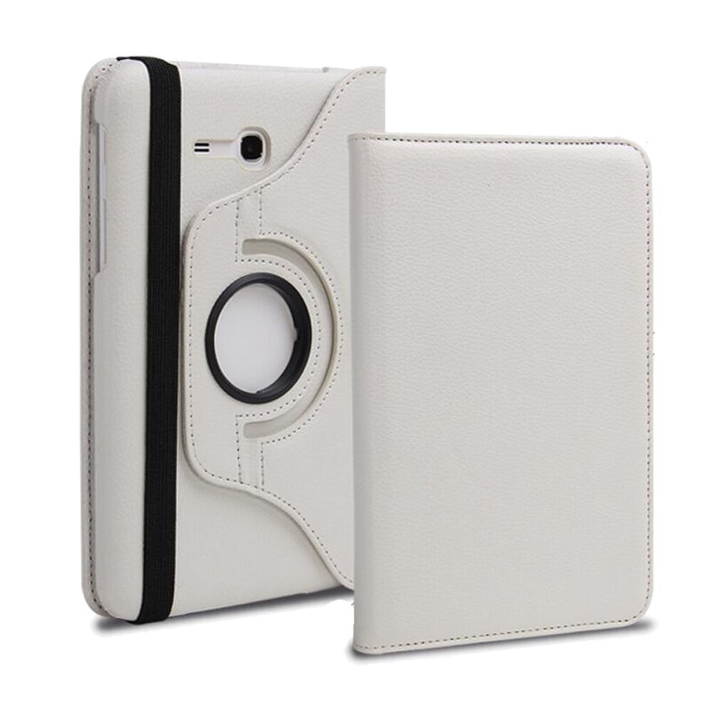 360 Degree Rotating Case For Samsung Galaxy Tab 3 Lite 7.0 Cover For Samsung Tab SM-T110 SM-T111 SM-T113 SM-T116 Tablet Case: White