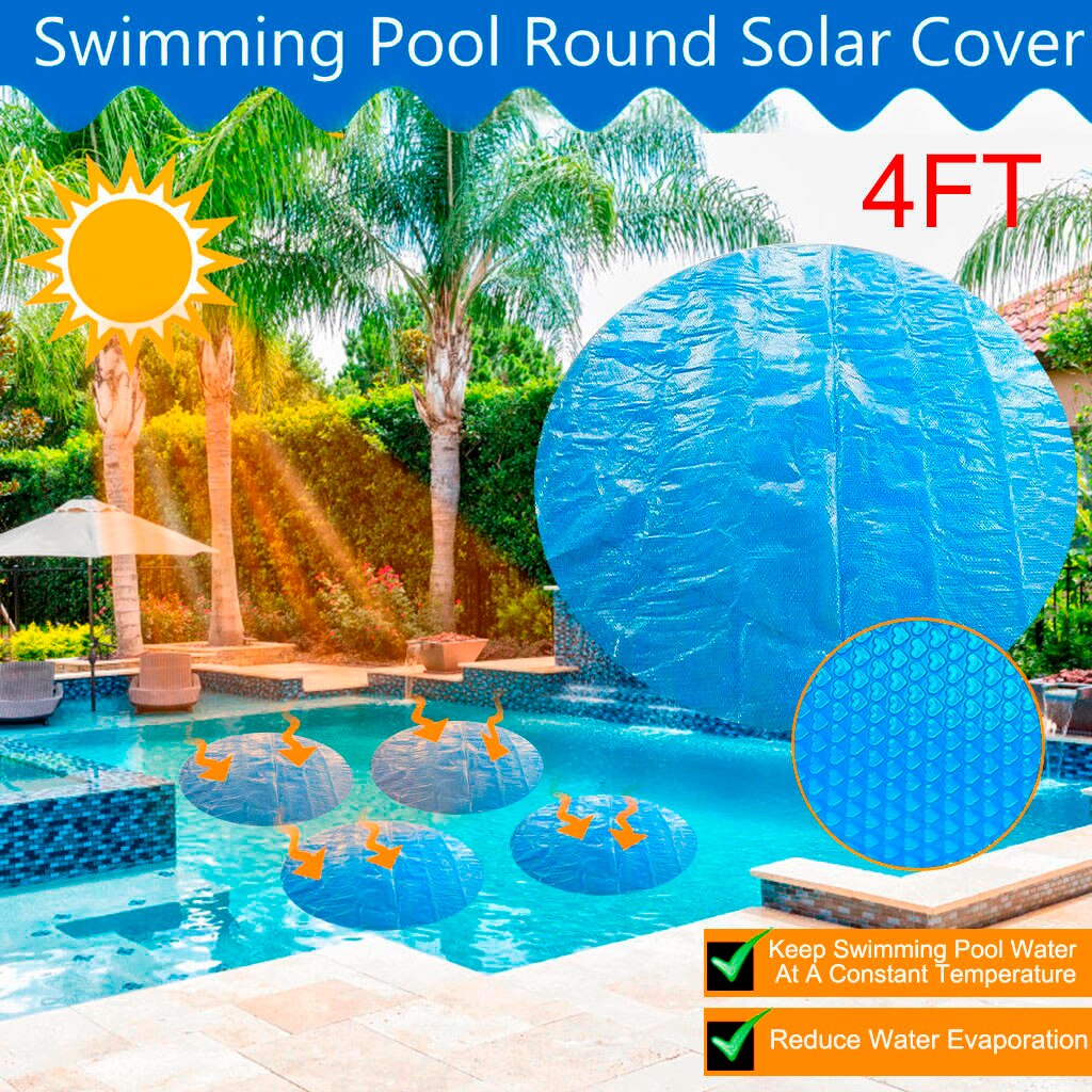 Round Pool Cover Protector 4ft Foot Above Ground Blue Protection keeping warm Swimming Pool dustproof