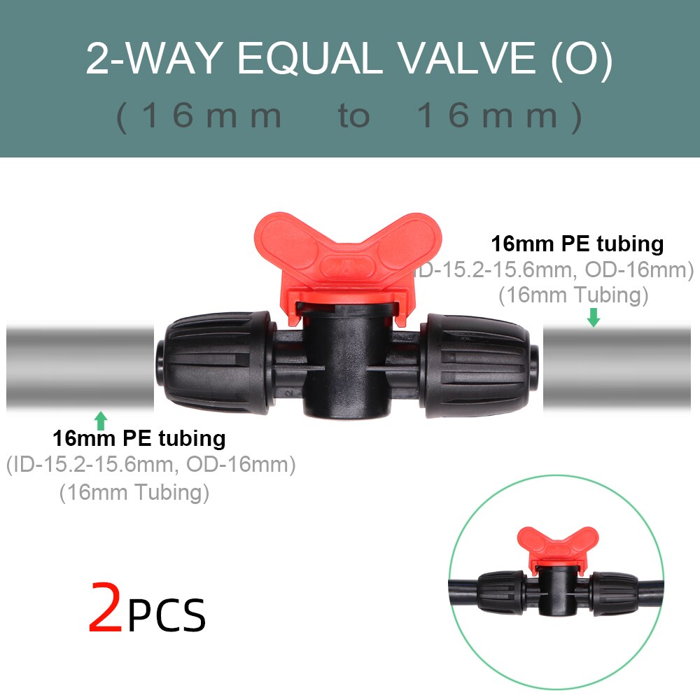 1/2 ''3/4'' 2-IN-1 Weibliche Gewinde zu 1/4'' 3/8'' 1/2'' Barb 2-Weisen 4-weisen Abgeschaltet Stecker Garten Bewässerung Kupplung Adapter: O-2PCS