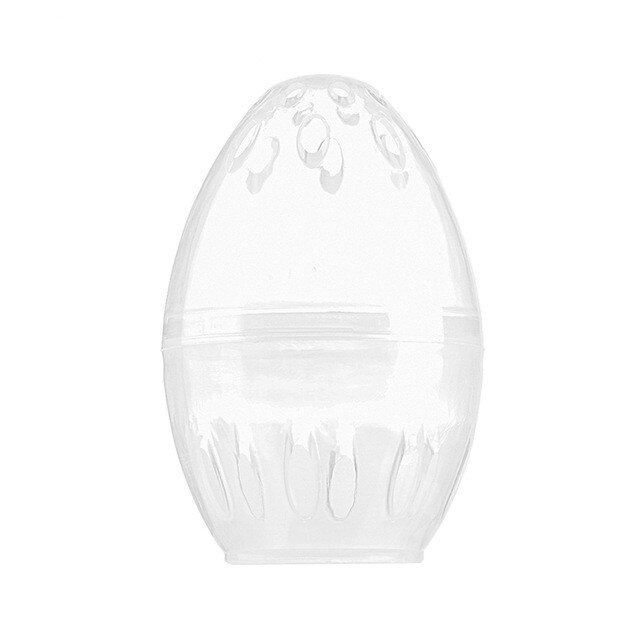 1PC Beauty Sponge Stand Storage Case Makeup Blender Puff Holder Empty Cosmetic Egg Shaped Rack Transparent Puffs Drying Box: Transparent
