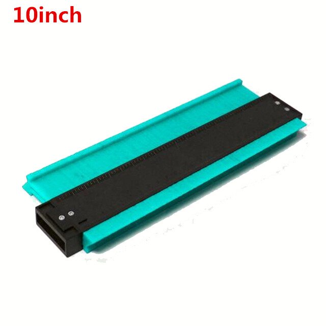 10inch 250mm plastic Contour Profile Gauge Tiling Laminate Tiles Edge Shaping Ruler metal Contour Duplicator Gauge: 250mm green