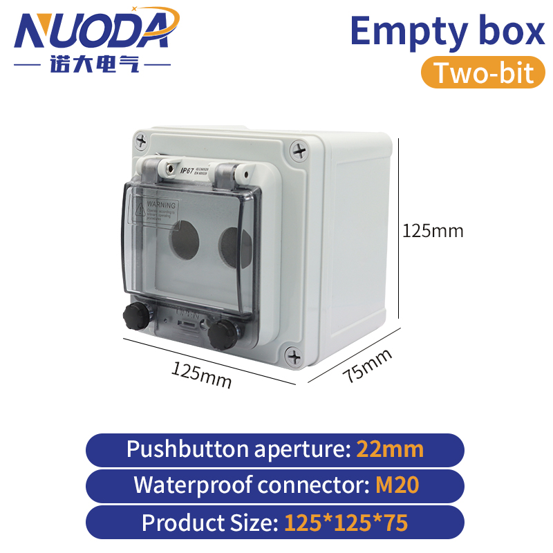 Emergency Stop Control Box Outdoor Button Switch Box With Protective Cover Waterproof Urgent Stop Button Control Box IP67: Dark Grey