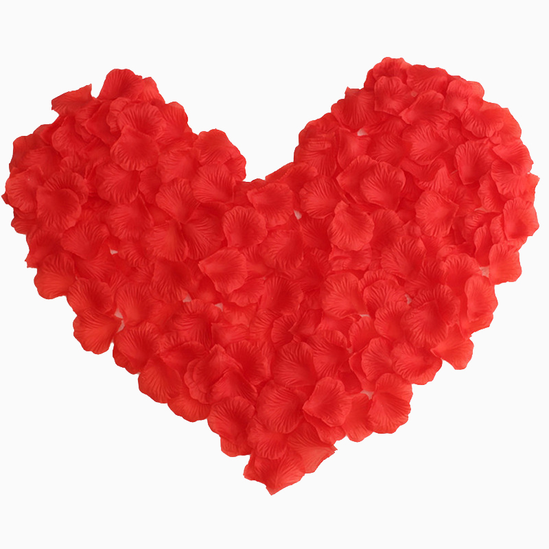 100 Stuks Van Zijde Doek Met Rode Simulatie Bloemblaadjes 4.5 Cm * 4.5 Cm Rozenblaadjes Bruiloft Trouwzaal Layout bruiloft Benodigdheden