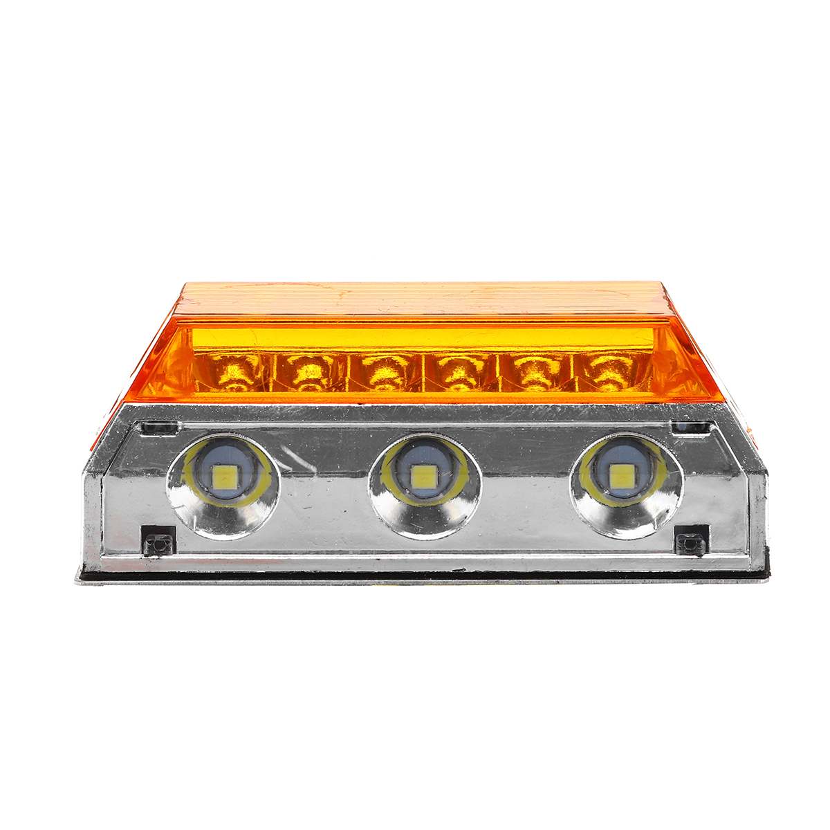 6pcs 24V 15 LED Side Marker Lights Car External Lights Squarde Warning Tail Light Signal Lamps Auto Trailer Truck Lorry Amber