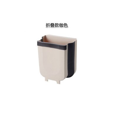 Multi faltbare Mülleimer PP Hängende Lagerung Kasten platzsparende große kapazität für Auto küche Schlecht Wc Abfall Reinigen hoch: Braun / 25x17.5x28.5CM