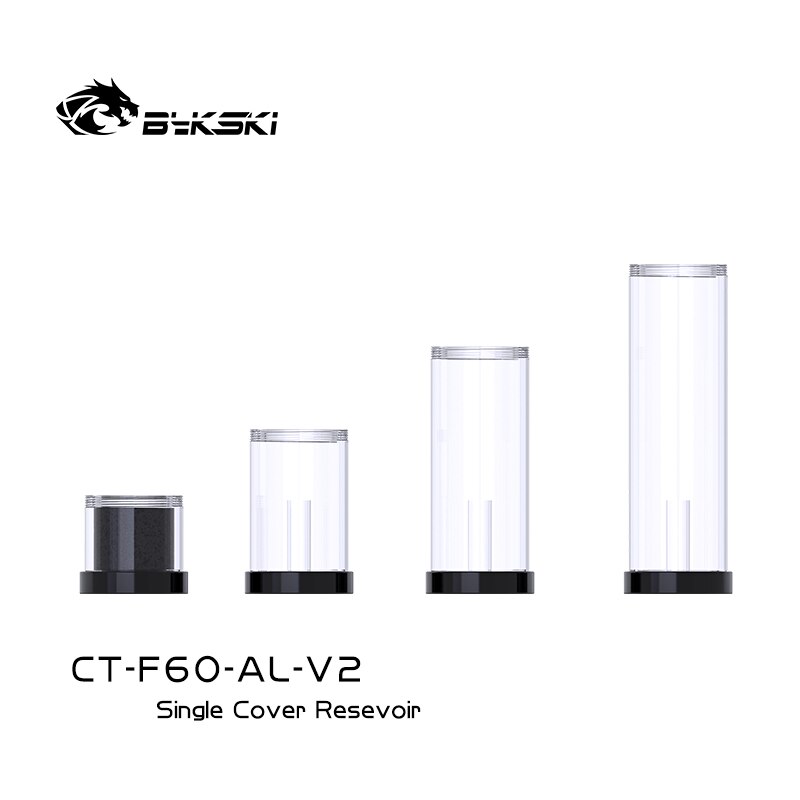 Bykski CT-F60-AL-V2 60MM/100MM/150MM/200MM 3 Löcher Einzigen Abdeckung transparent Zylinder Reservoir, wasser Panzer Kompatibel Multi Pumpe