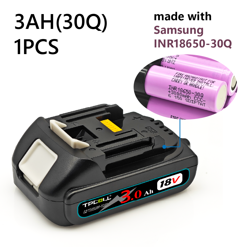 BL1830 3Ah/2,5AH Für Makita 18V Akku Elektrowerkzeuge Li-Ion Ersatz LXT BL1825 BL1820 für 18V Schraubendreher mit BMS TPCELL: Gold