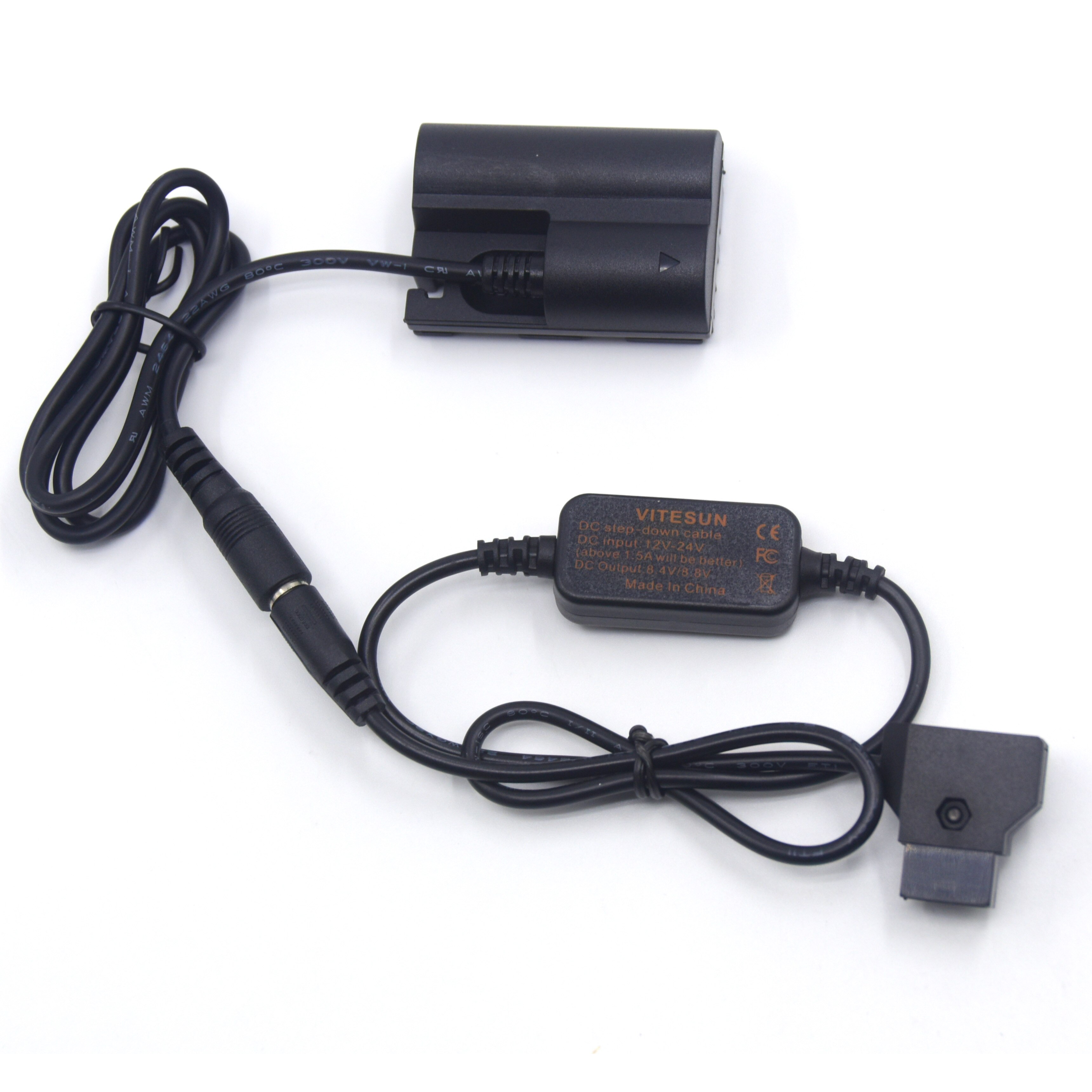 D-TAP Dtap 12-24V To 8V Step-down Cable ACK-E2+DR-400 DC Coupler BP-511 dummy battery For Canon EOS 20D 30D 40D 5D 50D D30 D60