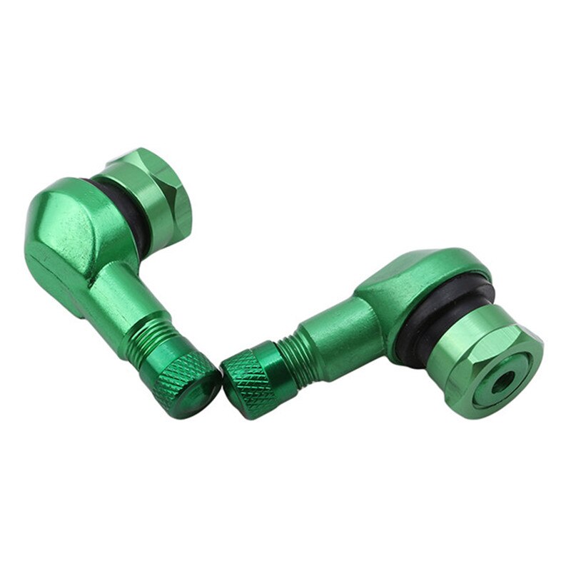 2 Pcs 90 Degree Angle Brass Air Tyre Valve Schrader Valve Stem For Auto Truck Motorcycle Car Accesspries: Green