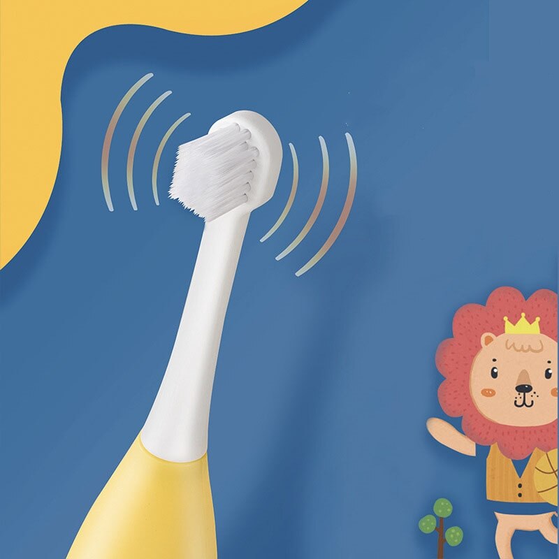 Lovely Baby Electric Toothbrush 3-15 Ages Smart Tooth Brush Colorful Waterproof Soft Sonic Toddler Electronic Toothbrush