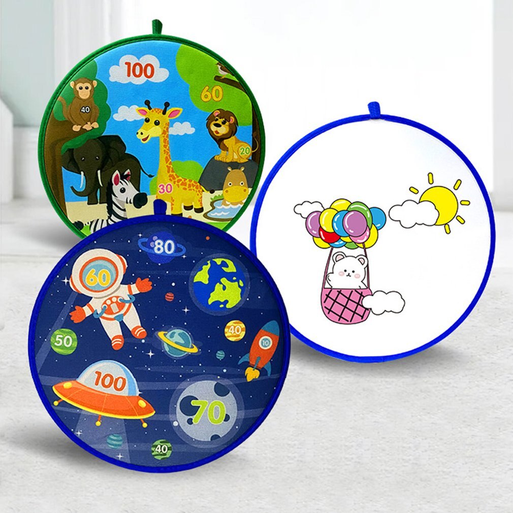 Dart Board Children&#39;s Sticky Ball Target Dart Board Throwing Sticky Ball Single Side Astronaut Parent Child Interation Toy