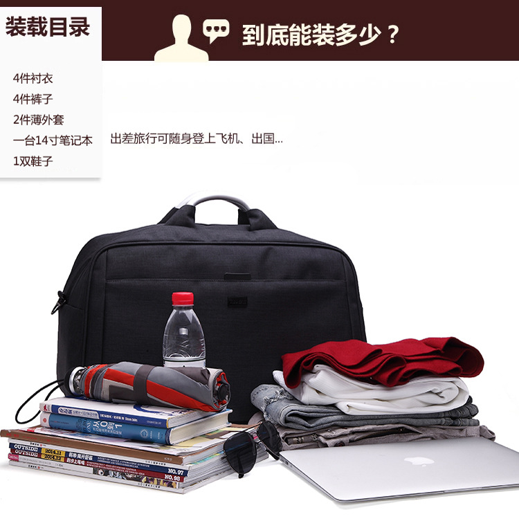 Reistas Business Travel Hand Reistas Effen Kleur Mannen Waterbestendig Doek Tas 15-Inch Een -Schouder Rugzak