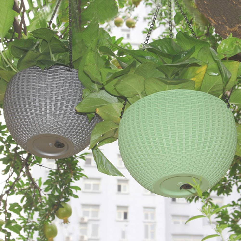 Flowerpot Rattan hanging plastic basket nursery flower pot hanging garden plant storage pots home decor bonsai holder