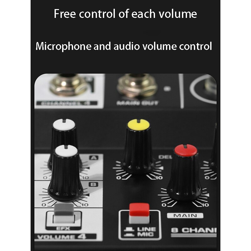 Musical Mini Sound Mixer 8 Channels o Mixers Effect USB Mixing Console Karaoke