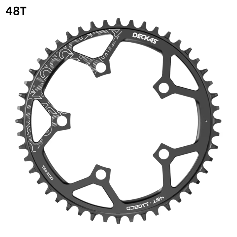 DECKAS 110BCD Kettingblad Voor Shimano Crown Ronde Zwart 36T 38T 40T 42T 44T 48T 50T 52T 54T Tandwiel Kettingwiel Voor 110mm Crankstel