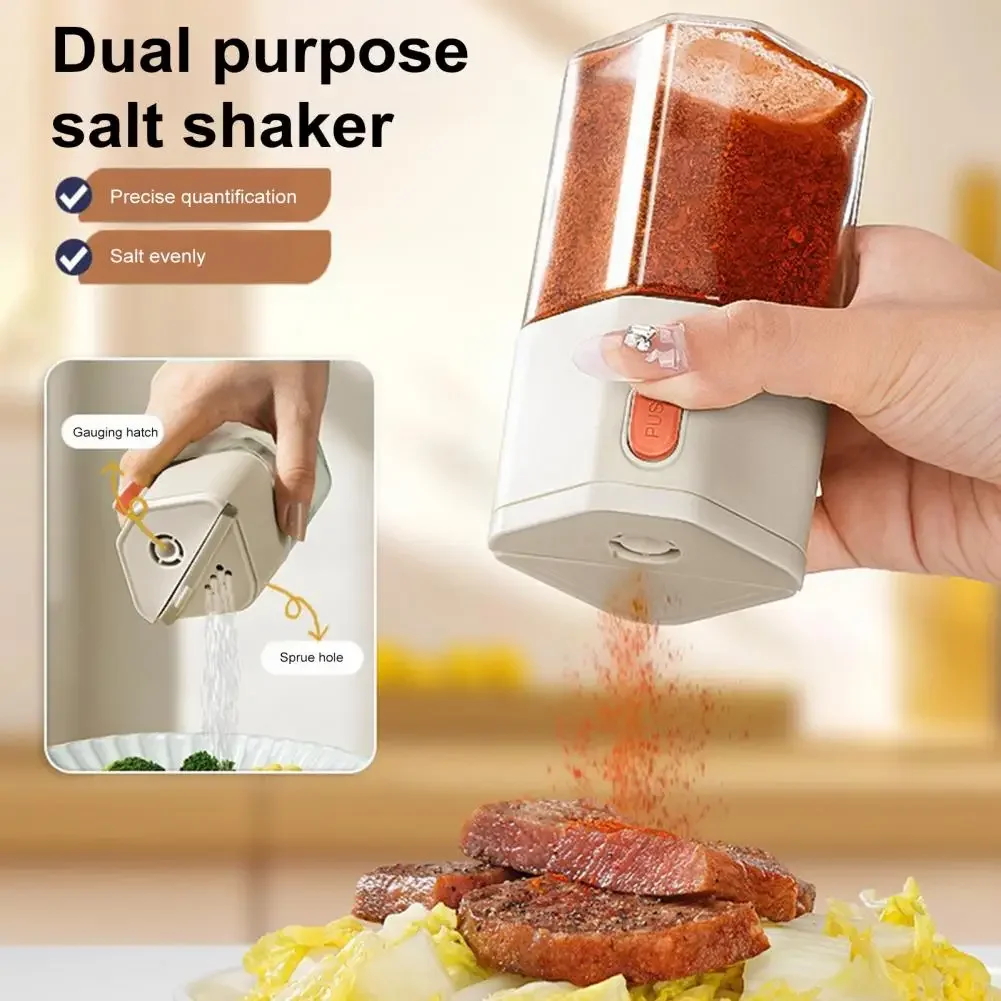 Seasoning Jar, Glass Salt Jar, Seasoning Box Sealed Kitchen Seasoning Bottle, Moisture-proof Quantitative Sugar Seasoning Bottle