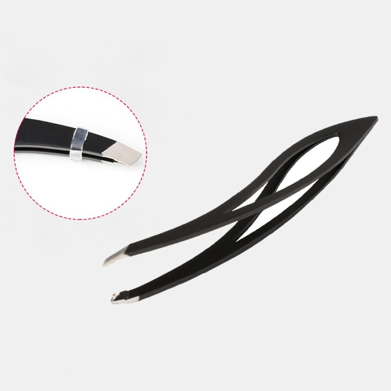 Pro Stainless Steel Ingrown Hair Eyebrow Eyelash Slanted Hair Removal Tweezers