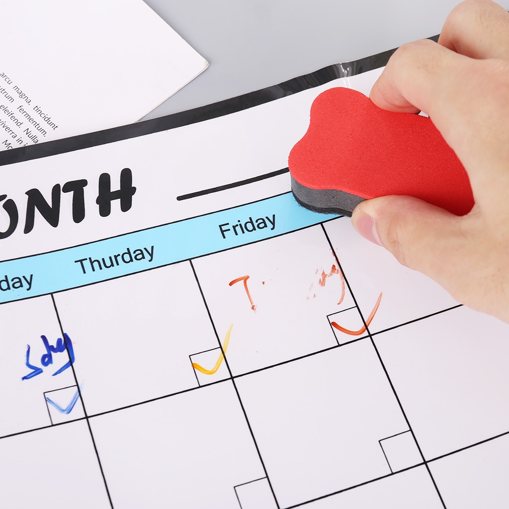 Maandelijkse Planner Zachte Magnetische Whiteboard Magneten Tekening Bericht Memo Pad Kalender