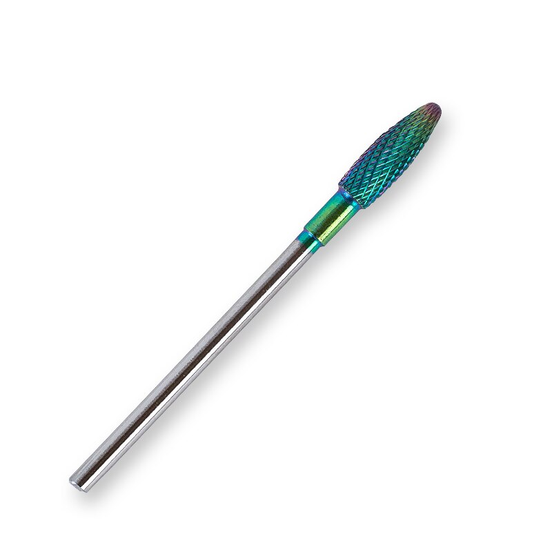 Nail Boor Regenboog/Blauw/Zwart Coating Hardmetalen Bramen Nail Cutter Voor Cuticle Manicure Boor Machine Nail bestanden: Rainbow 06