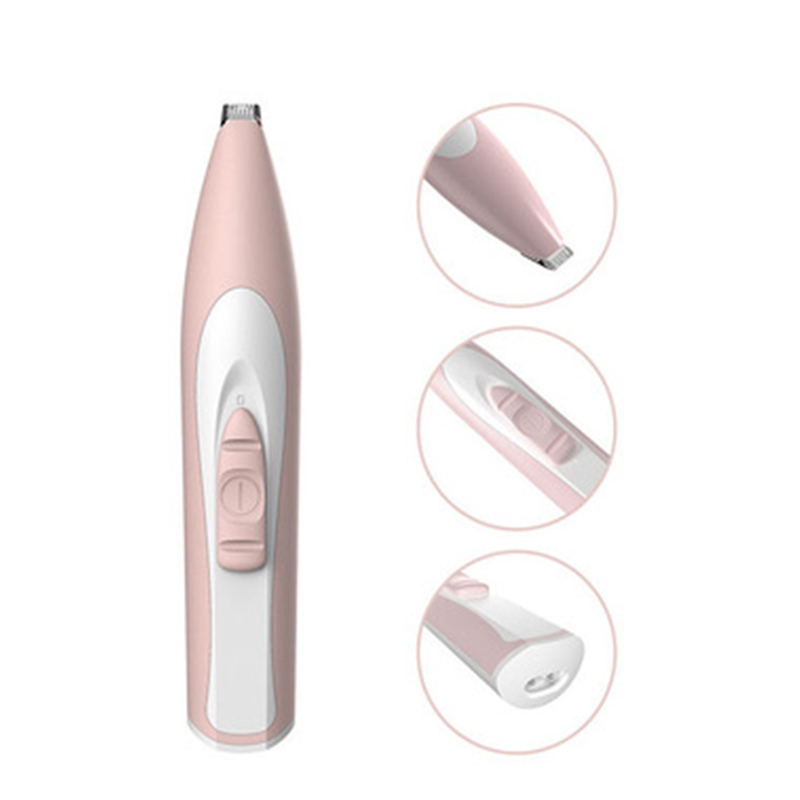 mini elektryczny zwierzę domowe sierść psa trymer niski poziom hałasu bezprzewodowy kot sierść królika nożyce golarka robić włosów maszyna USB akumulator golenie: różowy