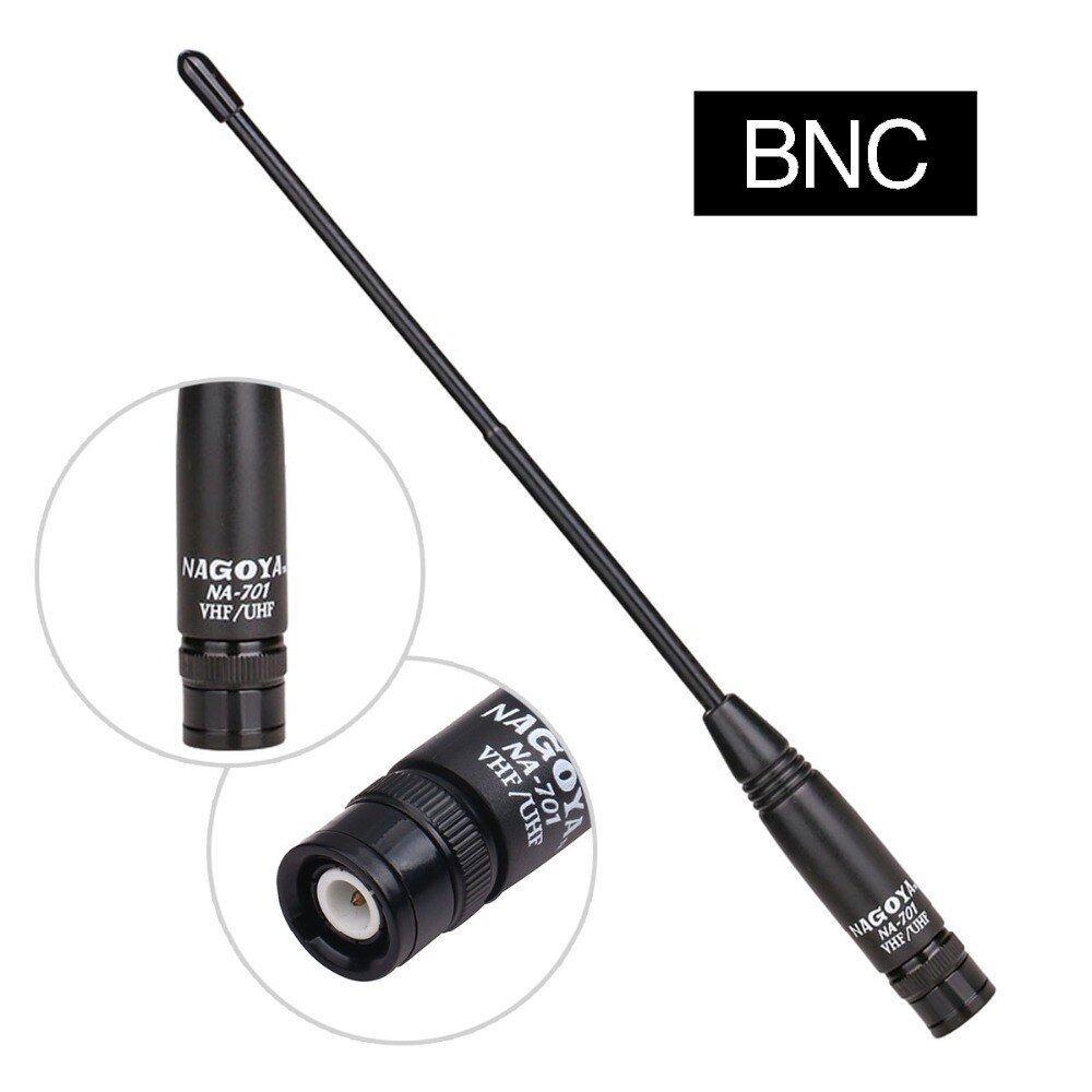 Nagoya NA-701 Bnc 144/430Mhz Dual Band High Gain Zachte Antenne 10W NA701 Voor Icom Yeasu kenwood Walkie Talkie Walkie Talkie