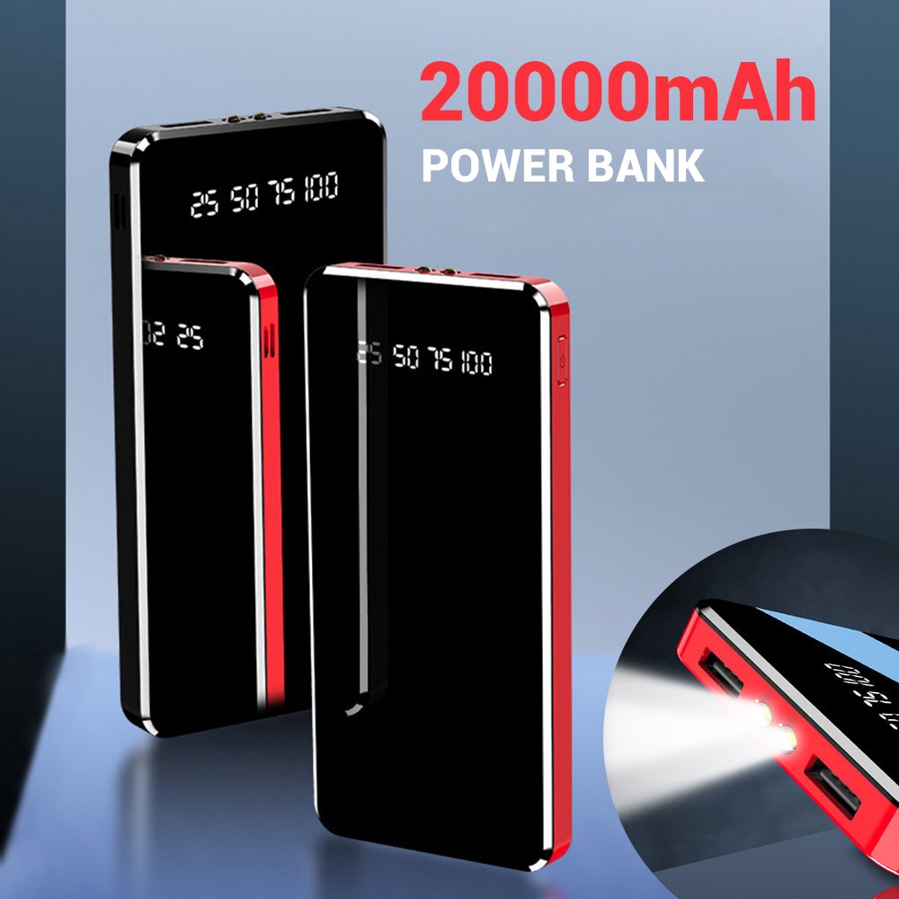 Floveme Powerbank 10000 Mah Voor Xiaomi Power Bank 20000 Mah Usb Led Flash Light Carregador Portatil Voor Iphone 11 Bateria externa