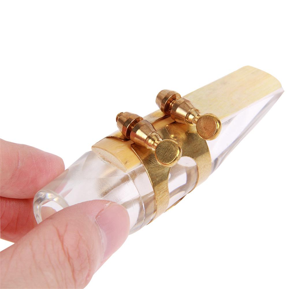 Saxofón Alto juego de boquillas de plástico ligadura de boquilla saxofón tapa Clip Cañas boquillas instrumentos de viento Accesorios