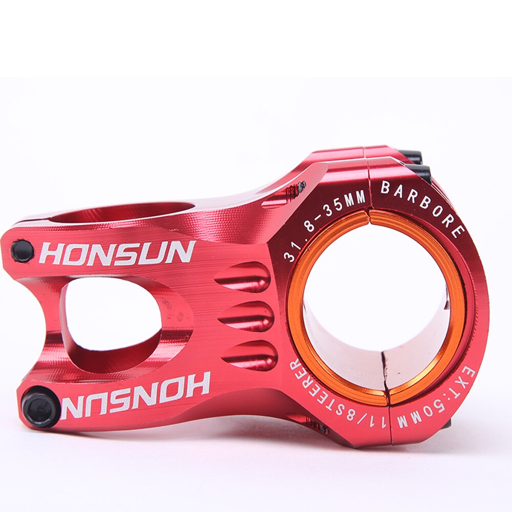 PRoHONSUN 31.8 * 28.6 * 50MM Zero Degree Mountain Bicycle HandlebarStem 5 Color AM XC MTB DH Bicicleta montanha Bike Stem Alloy: Burgundy