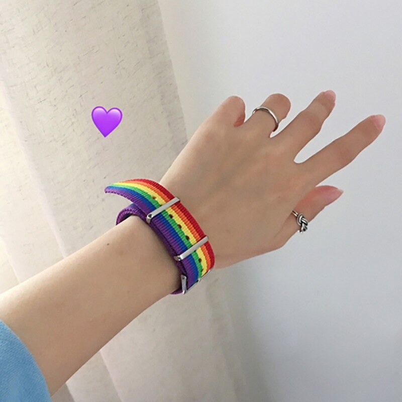 Minimalistische Nepal Regenboog Lesbische Lgbt Armband Trots Geweven Gevlochten Mannen Vrouwen Paar Vriendschap Sieraden