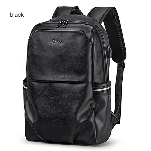 Lielang skole rygsæk vandtæt 15.6 tommer læder rygsæk til laptop mænd rejser teenage rygsæk taske mandlig taske mochila: Default Title