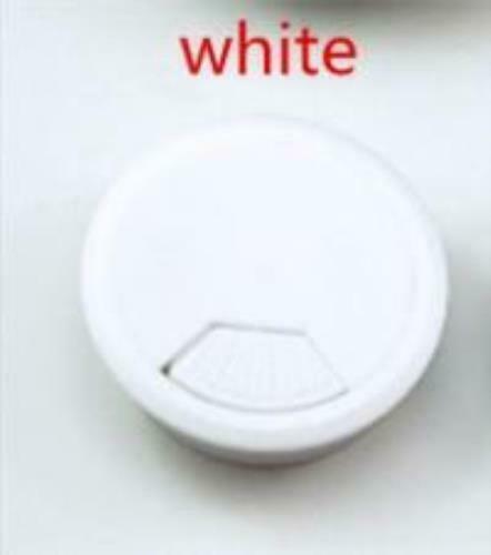 2pcs ABS Computer Desk Table Grommet Cable Port Wire Hole Cover 50m: Black & White / 50mm