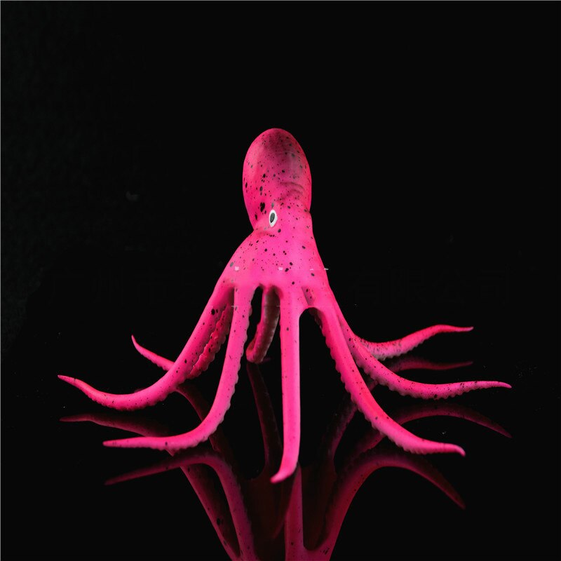 HU 1 pièces Pieuvre Lumineuse Aquarium Paysage Décoration Lumineuse Effet Aquarium Plantes D'eau fond D'aquarium Accessoires
