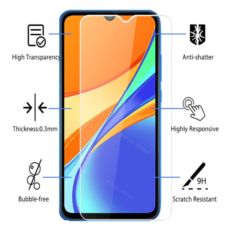 3 sztuk dla redmi 9c nfc ekran ochraniacz szkło hartowane dla xiaomi redmi 9c 9 c readme szkło ochronne film pokrywa redmi 9c 6.53''