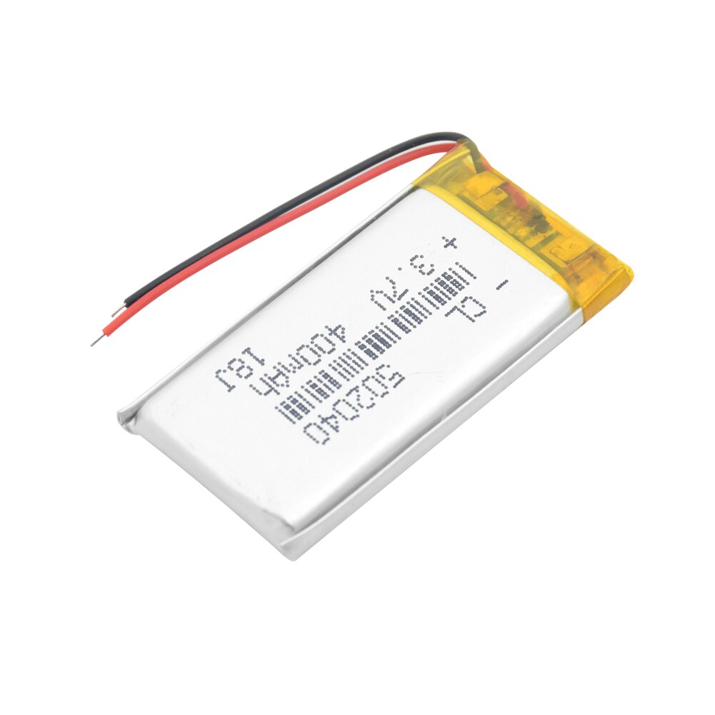 Oppladbare 3.7 v litiumpolymerbatterier 502040 400 mah med kretskort til  mp3 mp4 mp5 gps psp e-bok elektrisk leketøy-ledet lys