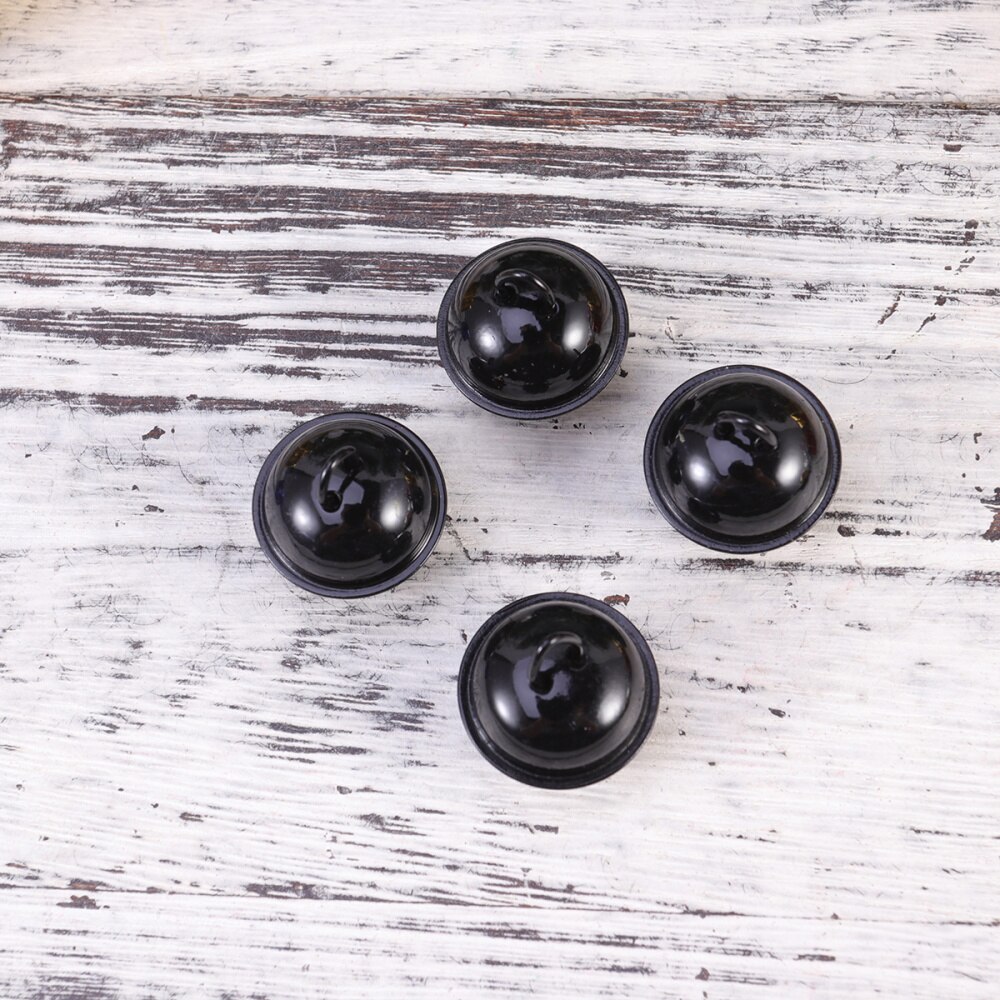 50 Stuks 22Mm Gekleurde Geschilderd Jingle Bells Metal Ronde Mini Bells Sieraden Ornamenten Kerst Decor Gebruik Hangers Voor Party christm: Black