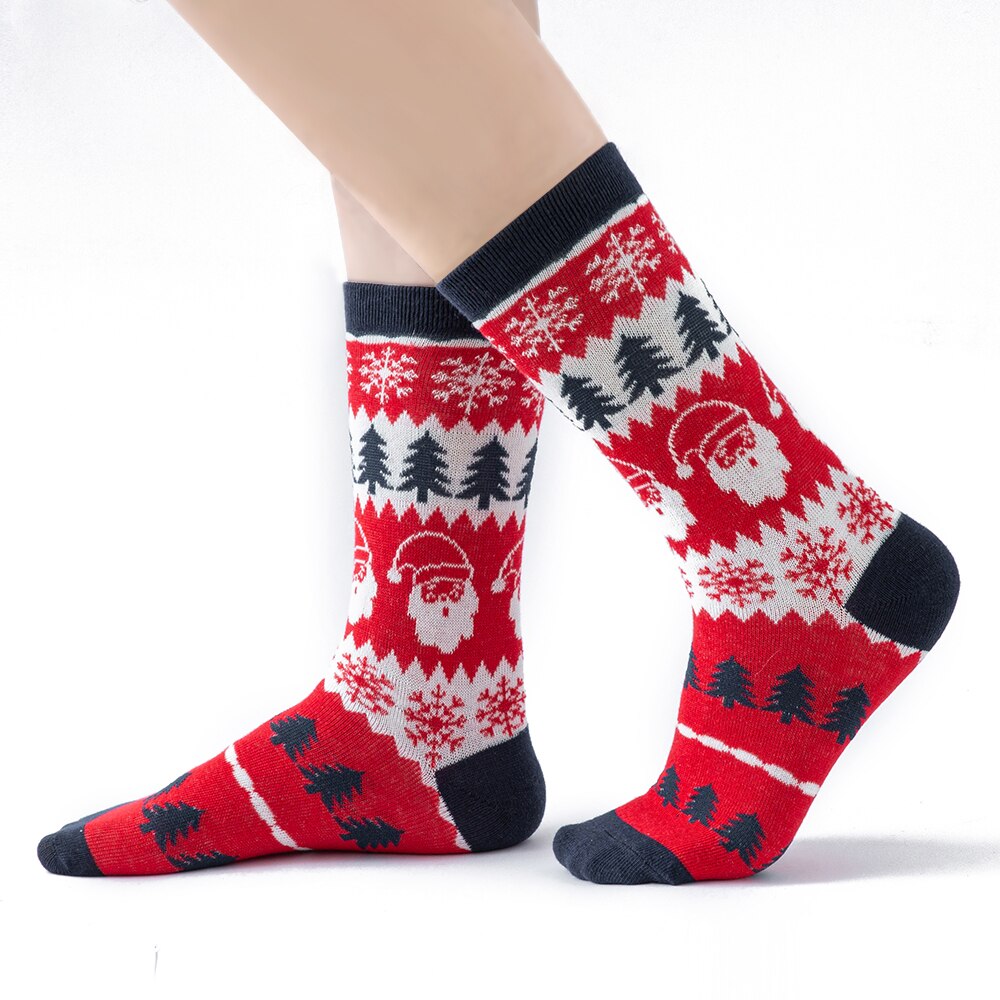 Ouder-kind Sokken Kerst Gedrukt Unisex Volwassen Mannen Vrouwen Kids Baby Lange Katoenen Warme Sokken Familie Bijpassende Kerst Sokken: D Aduit