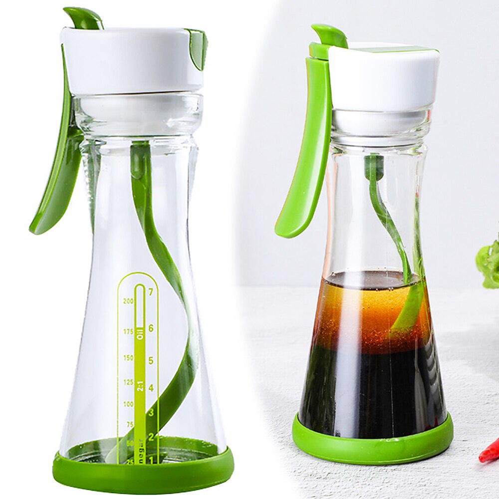 310ml Salad Dressing Mixer Bottle Manual Dressing Mixing Container Shaker Leak-free Salad Dressing Blender for Home Kitche