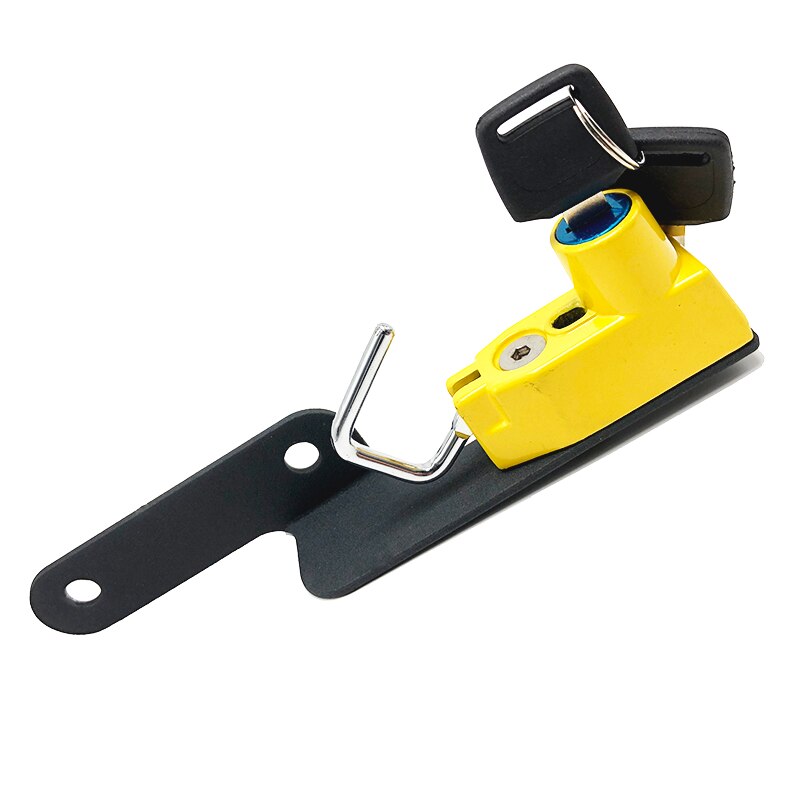 Trava lateral para capacete de motocicleta, gancho antirroubo com 2 teclas, para suzuki email gsxs1000 2015 2016 2017 2018 2019: YELLOW