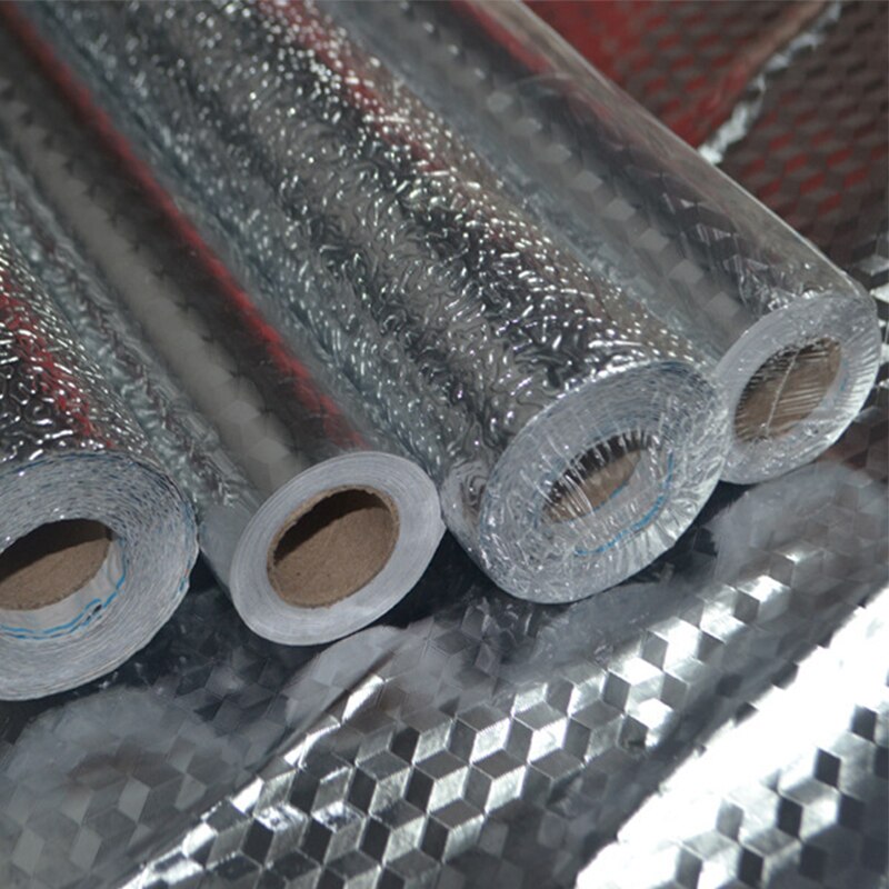 40x10 0/200 Cm Keuken Stickers Waterdichte Olie-Proof Aluminiumfolie Fornuis Kast Zelfklevende Diy behang Muursticker