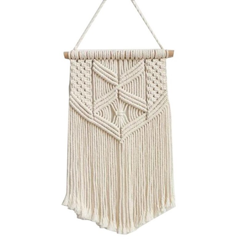 Nordic Macrame Woven Tapestry Boho Chic Bohemian Wall Hanging Home Decoration Crafts Cotton Rope Woven Indoor Art Room Decoratio: 45cm