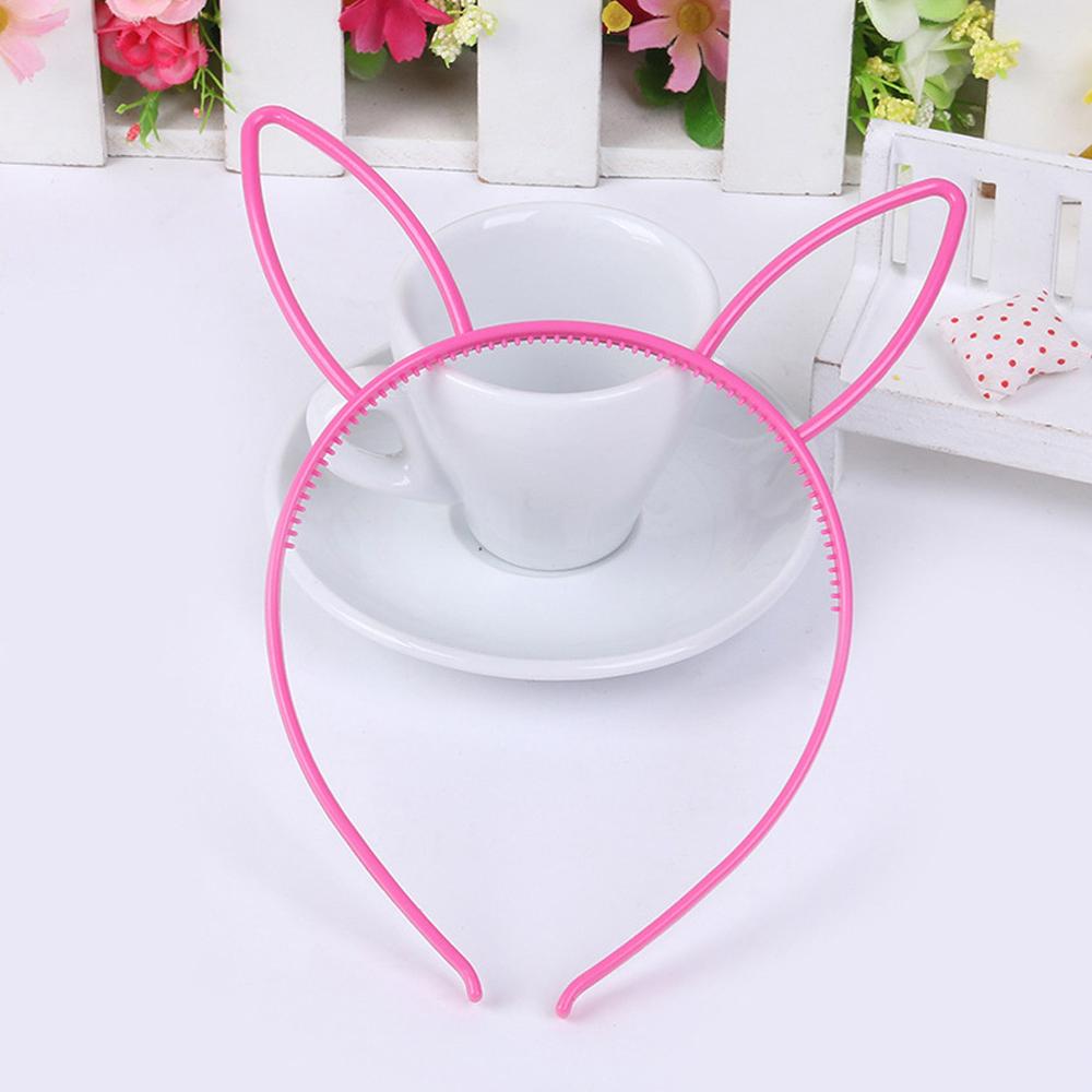 M mism 1 st tjejer katt öron pannband krondiadem prinsessa med plast djur hår band fjäril rosett tillbehör huvudbonad tjej